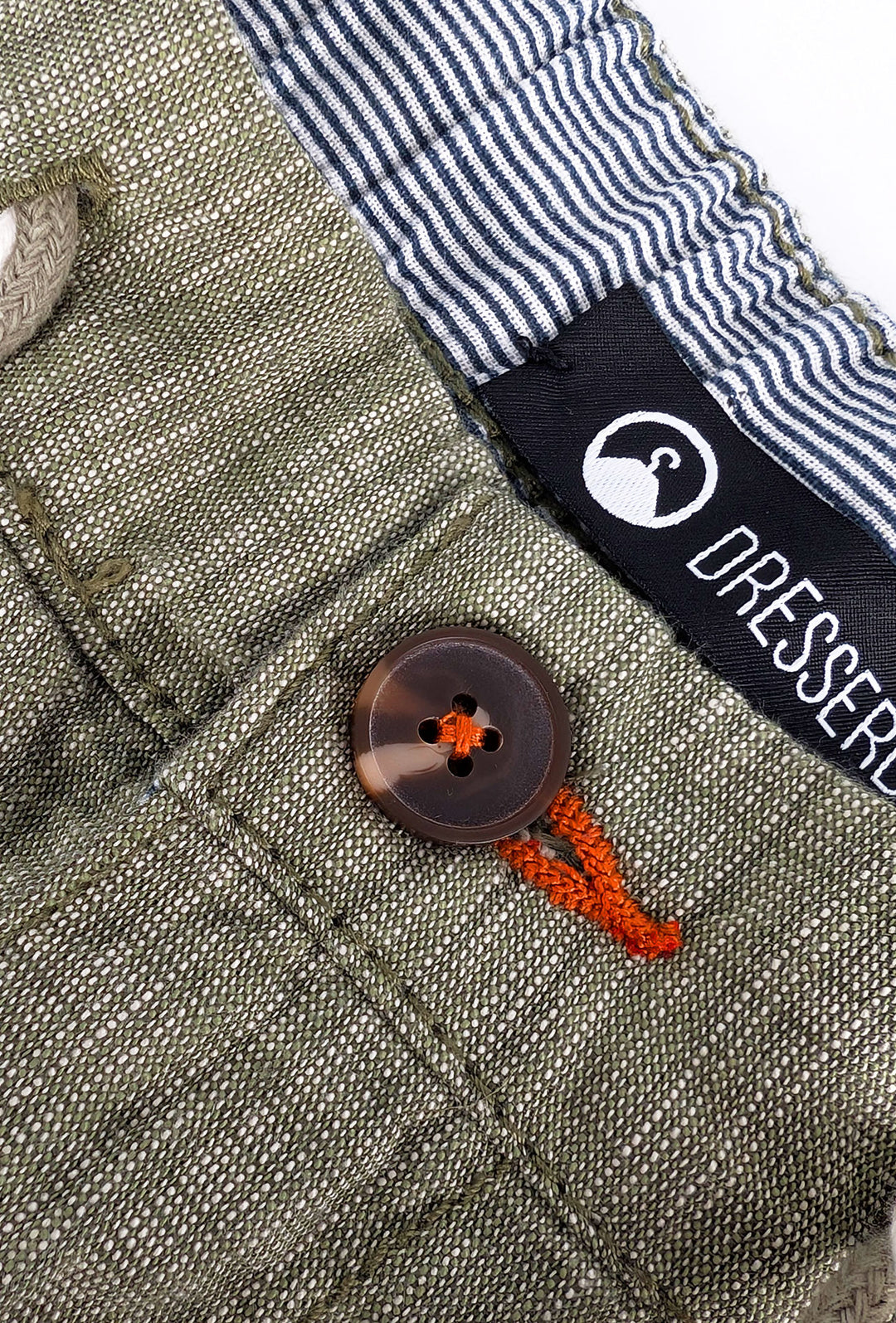 Bermuda Uomo cotone fiammato Pantalaccio corto Dresserd - VERDE MILITARE