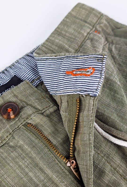Bermuda Uomo cotone fiammato Pantalaccio corto Dresserd - VERDE MILITARE