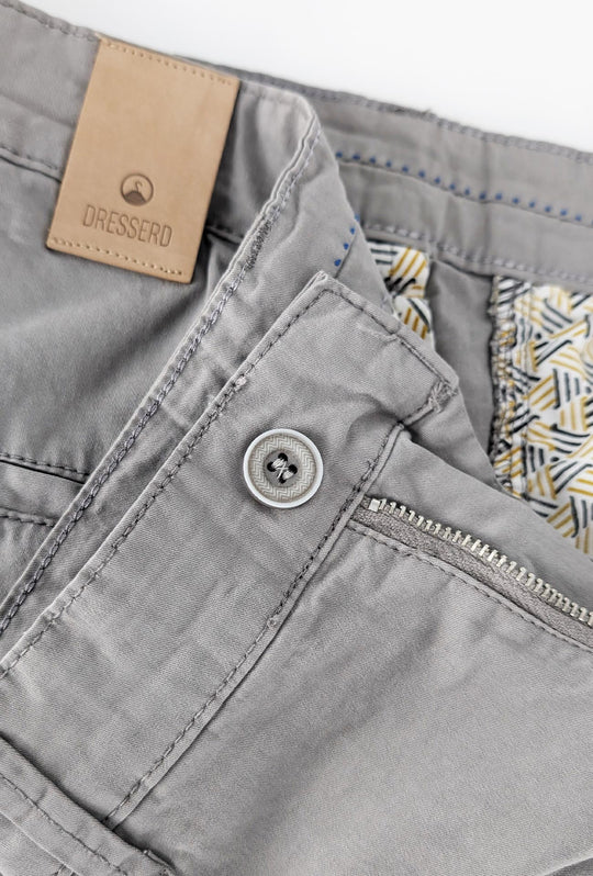 Bermuda uomo tasca america in cotone Pantaloncino Dresserd - GRIGIO