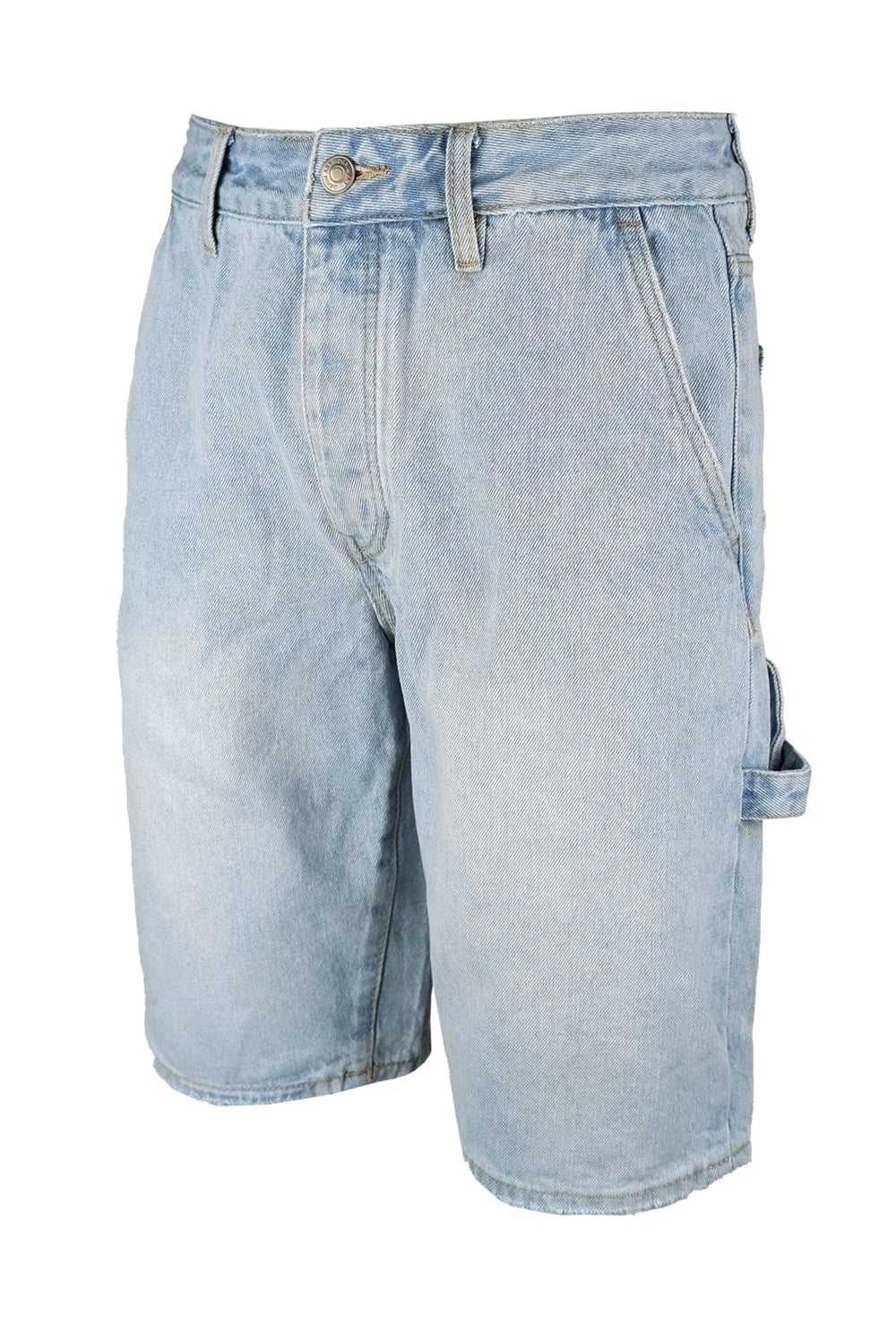 Bermuda Uomo Jeans Relax Fit Tela fissa Denim chiaro