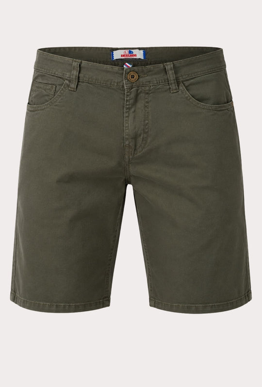 Bermuda uomo in cotone regular fit Americanino- VERDE MILITARE