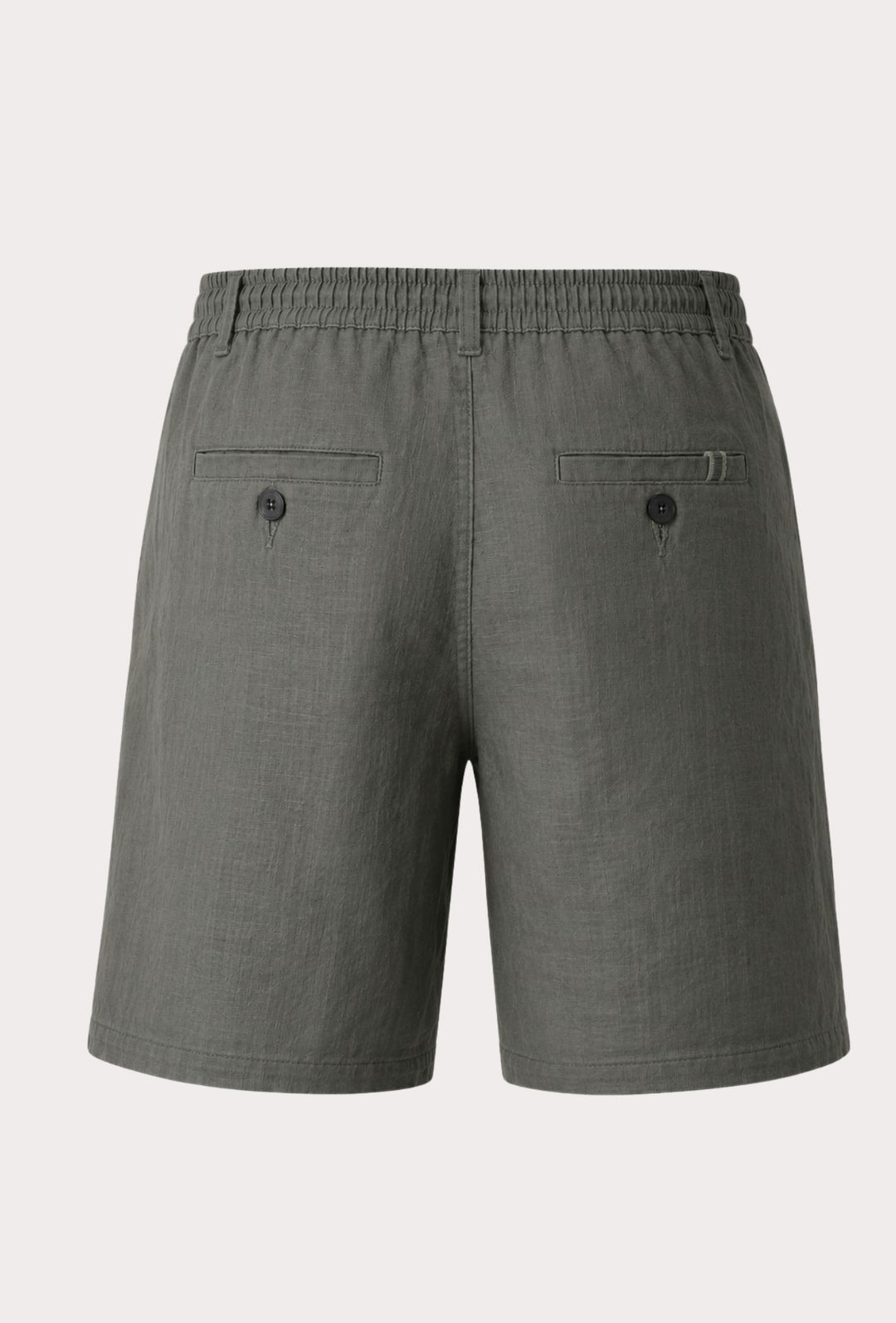 Bermuda Uomo Chino REKUAIT in  Lino e  Viscosa – VERDE OLIVA