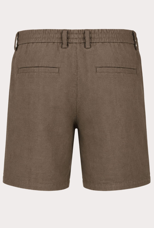 Bermuda Uomo lino e cotone DRESSERD- TABACCO