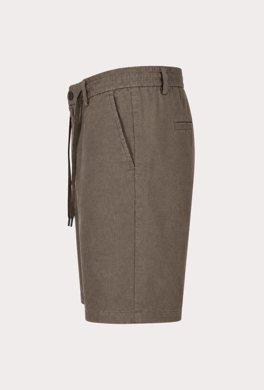 Bermuda Uomo lino e cotone DRESSERD- TABACCO