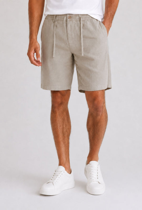 Bermuda Uomo lino e cotone DRESSERD- BEIGE
