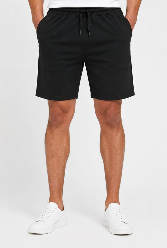Bermuda Uomo in cotone felpato leggero non garzato DRESSERD- NERO