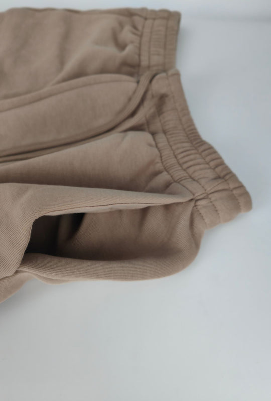 Bermuda Uomo in cotone felpato leggero non garzato DRESSERD- BEIGE
