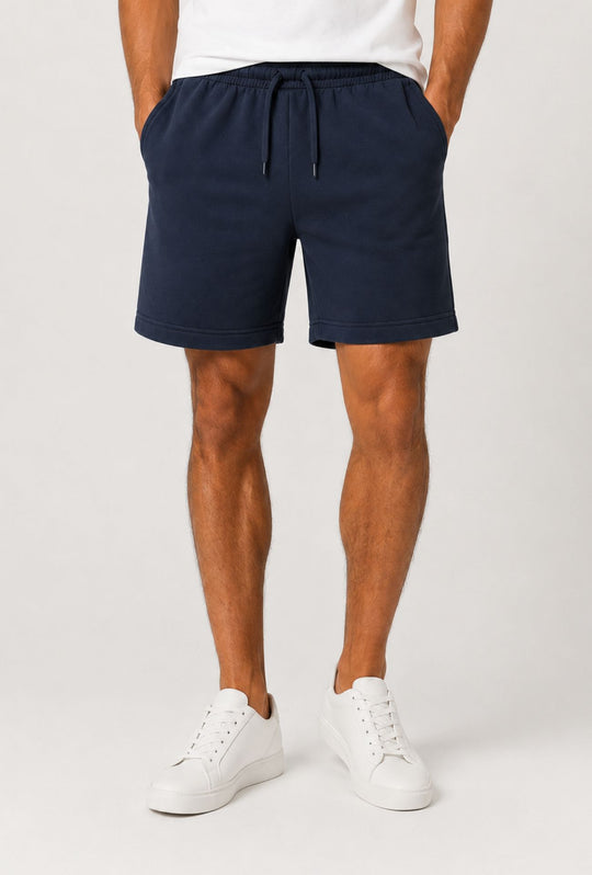 Bermuda Uomo in cotone felpato leggero non garzato DRESSERD- BLU