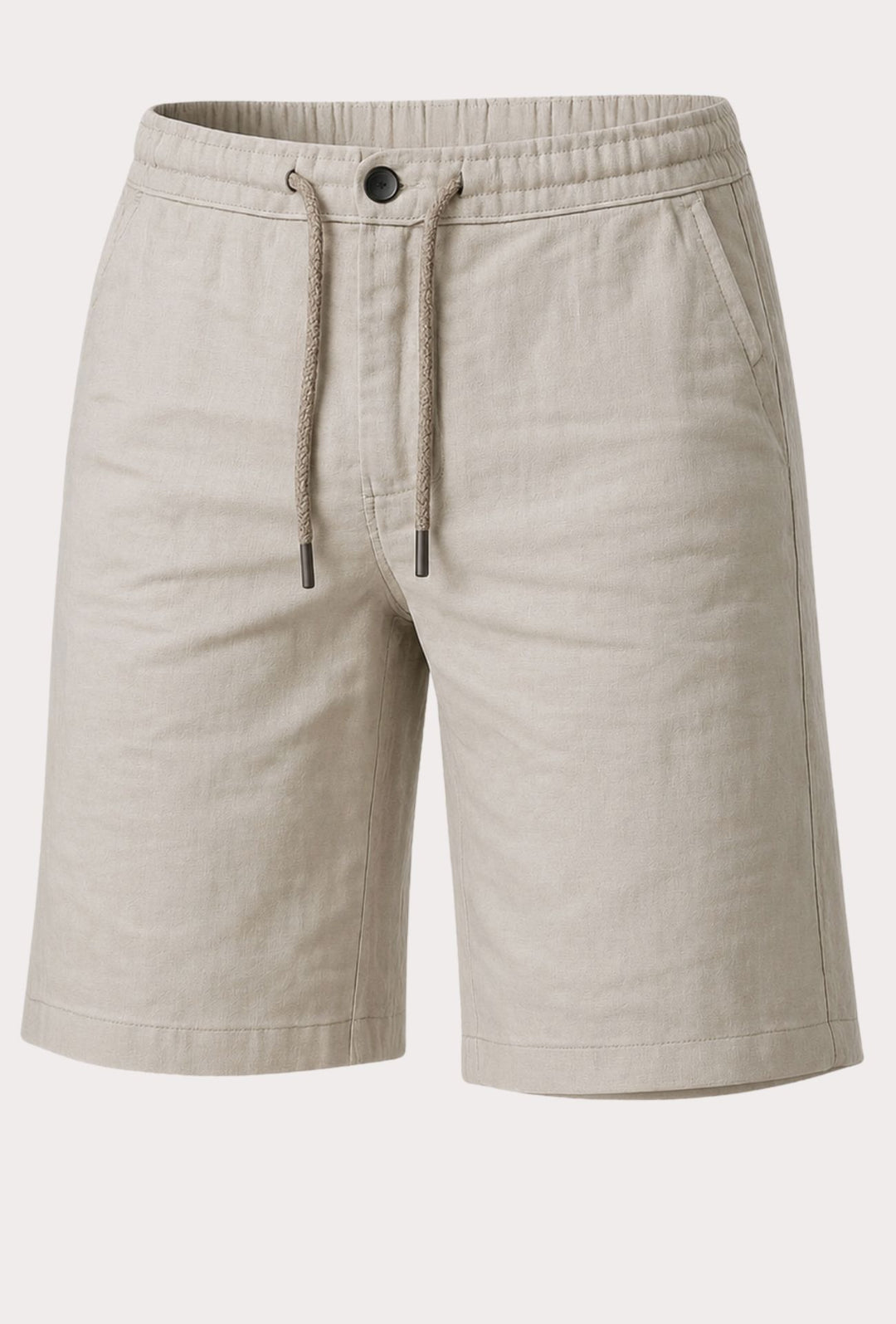 Bermuda Uomo Chino REKUAIT in  Lino e  Viscosa – BEIGE