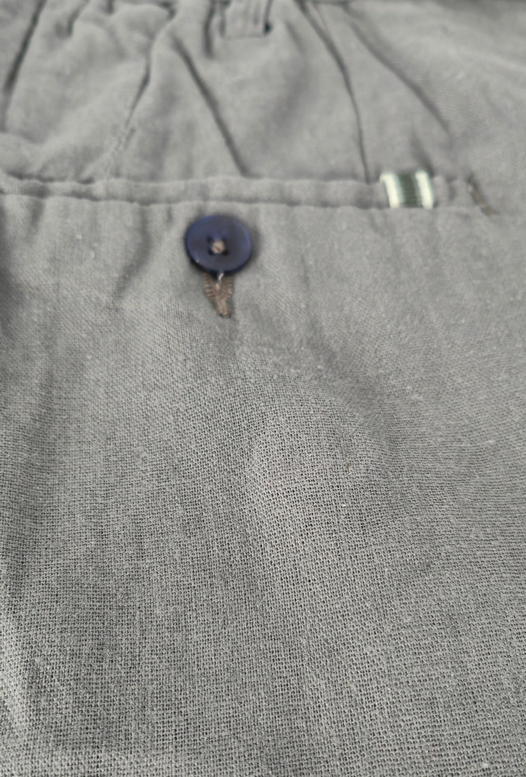 Bermuda Uomo Chino REKUAIT in  Lino e  Viscosa – VERDE OLIVA
