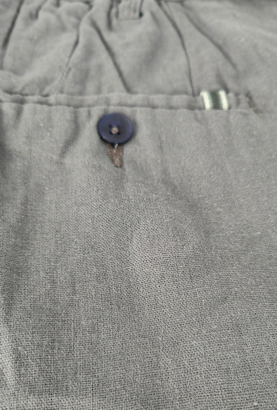 Bermuda Uomo Chino REKUAIT in  Lino e  Viscosa – VERDE OLIVA