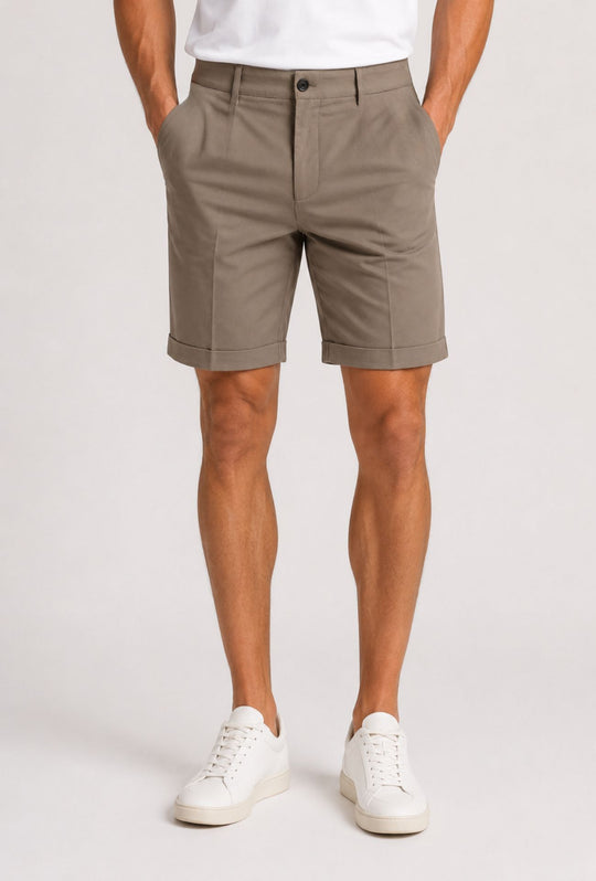 Bermuda uomo Comfort Fit - MARRONE CHIARO