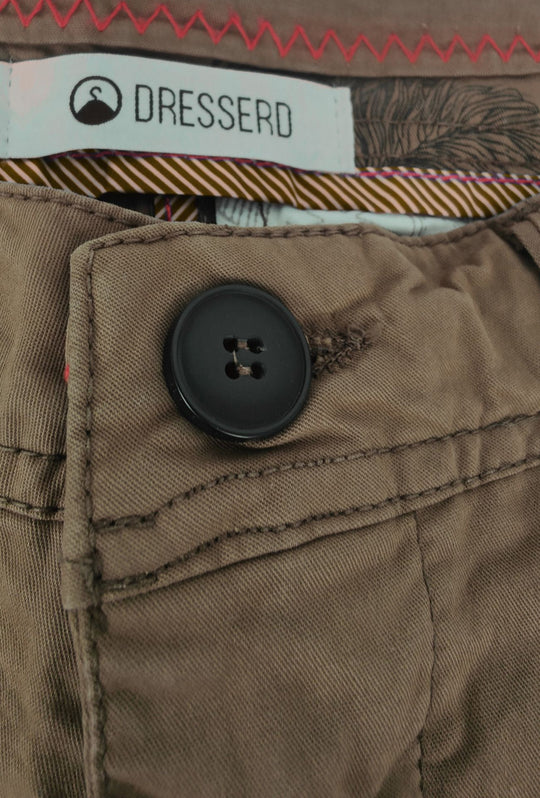Bermuda Uomo Tasconi Laterali Pantaloncino in Cotone Tasche laterali Dresserd - TESTA DI MORO
