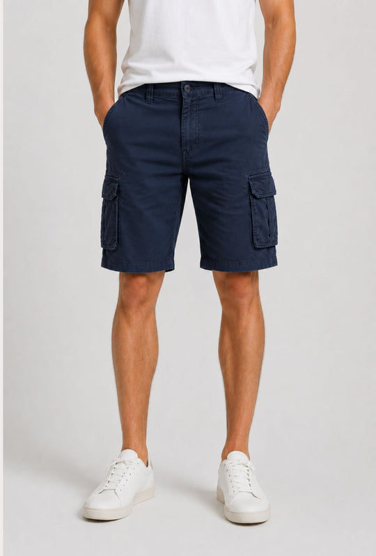 Bermuda Cargo uomo Pantaloncino Dresserd con tasconi laterali - BLU