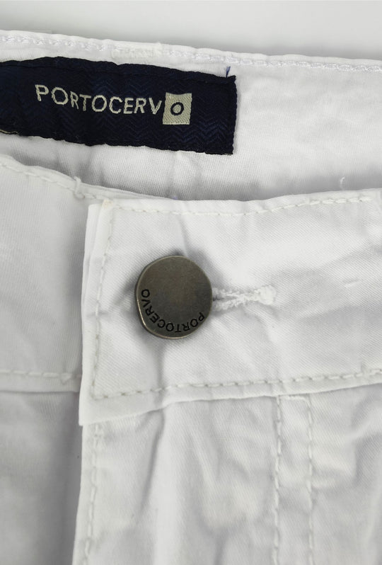 Pantalone uomo Portocervo 5 tasche in cotone leggero - BIANCO