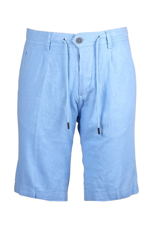 Bermuda Pantalaccio Uomo in Puro Lino - CELESTE