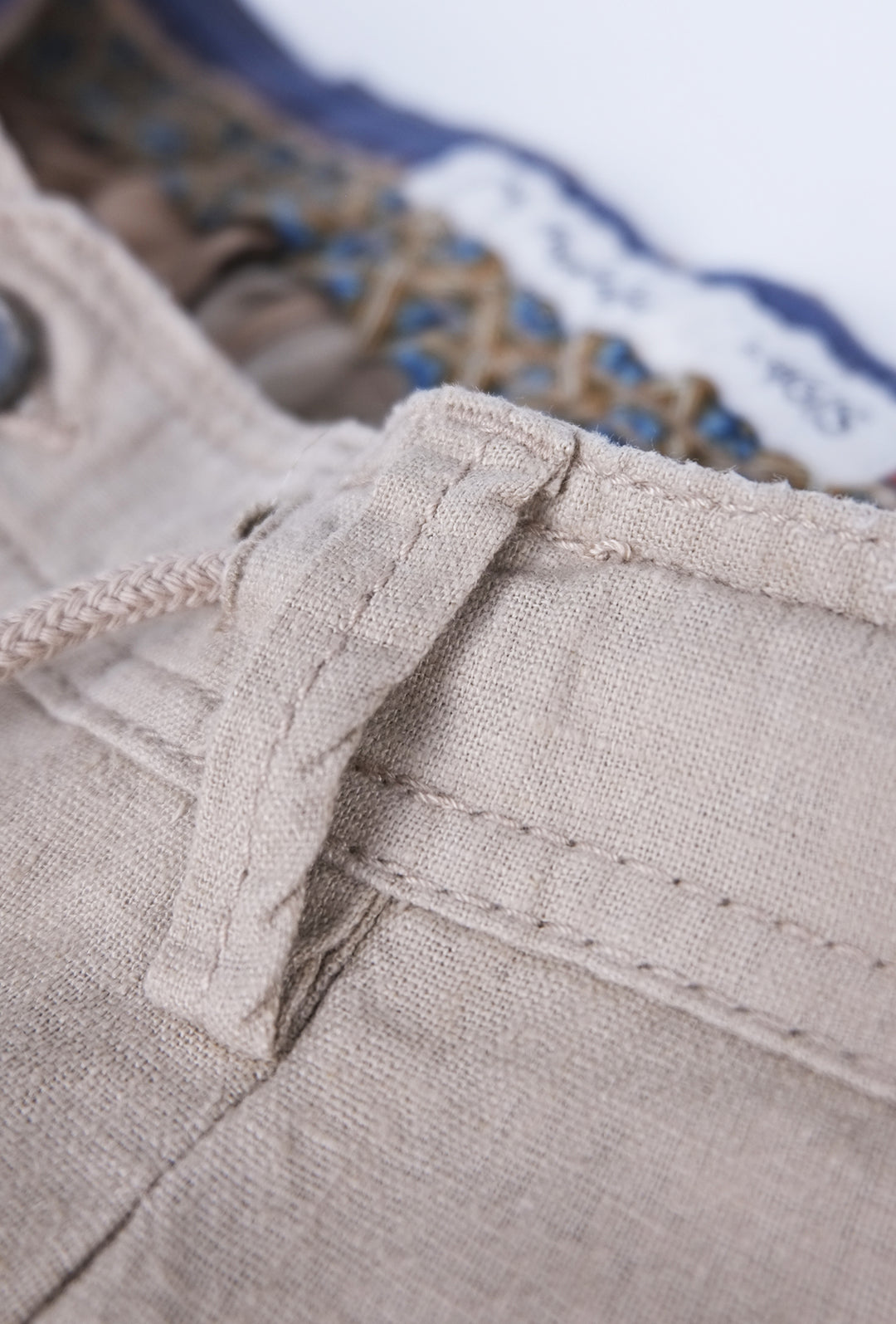 Bermuda Pantalaccio Uomo in Puro Lino - BEIGE