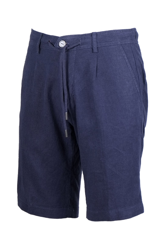 Bermuda Pantalaccio Uomo in Puro Lino - BLU