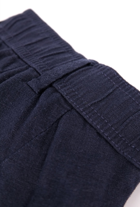 Bermuda Pantalaccio Uomo in Puro Lino - BLU