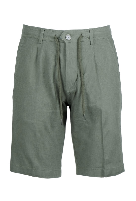 Bermuda Pantalaccio Uomo in Puro Lino - VERDE