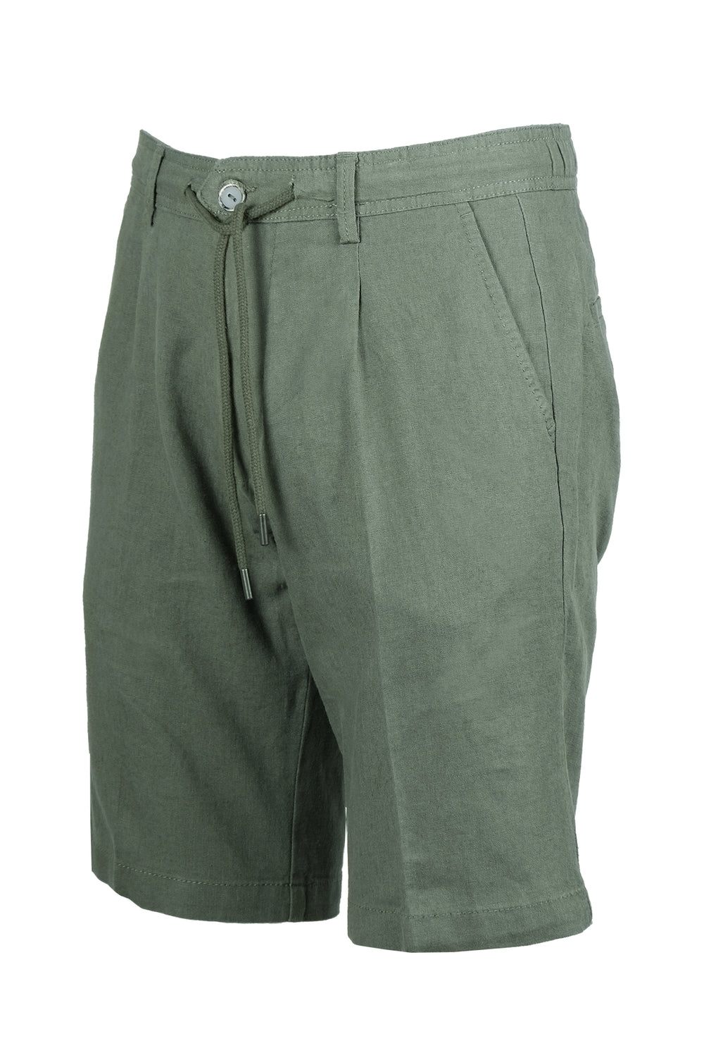 Bermuda Pantalaccio Uomo in Puro Lino - VERDE