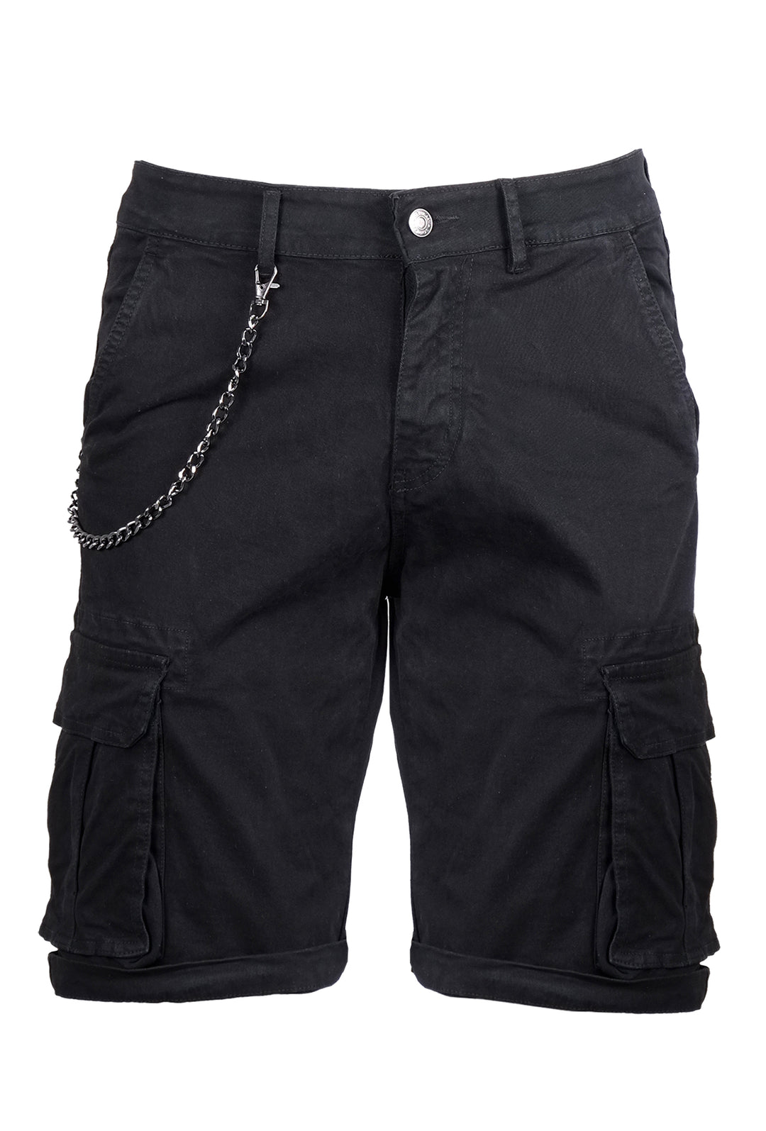 Pantaloni Corti Bermuda Jeans Uomo Con Tasche Laterali Canottiera