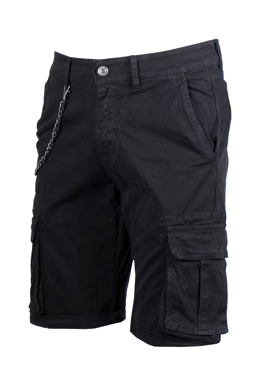 Bermuda Uomo Cotone tasconi pantaloni corti dresserd - NERO