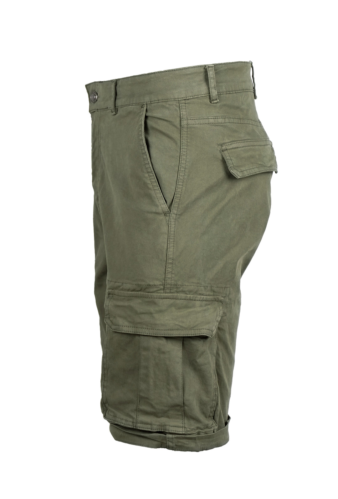 Bermuda Uomo Cotone tasconi pantaloni corti dresserd - VERDE MILITARE