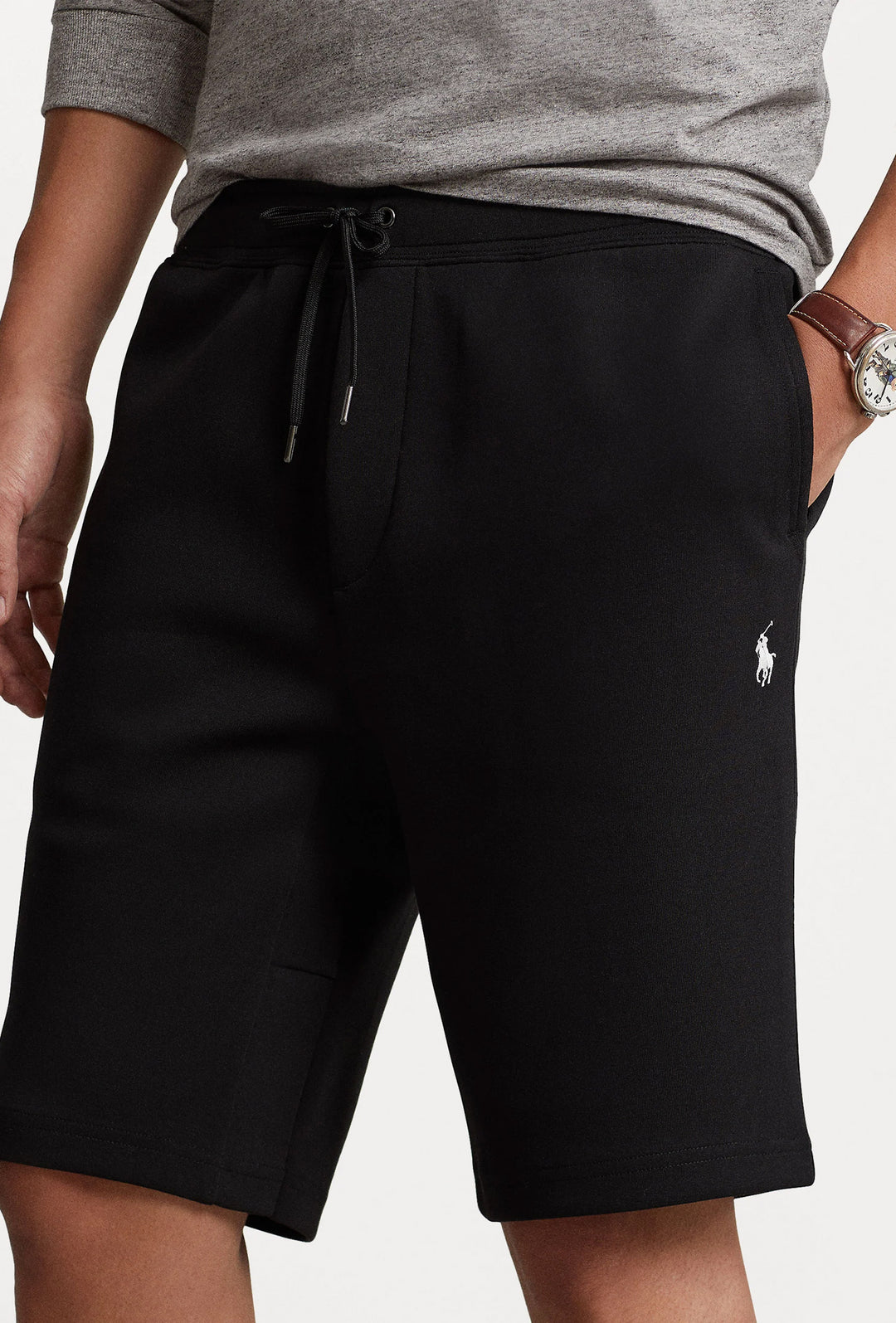 Bermuda uomo Ralph Lauren in maglia doppia Pantatuta Corto - NERO