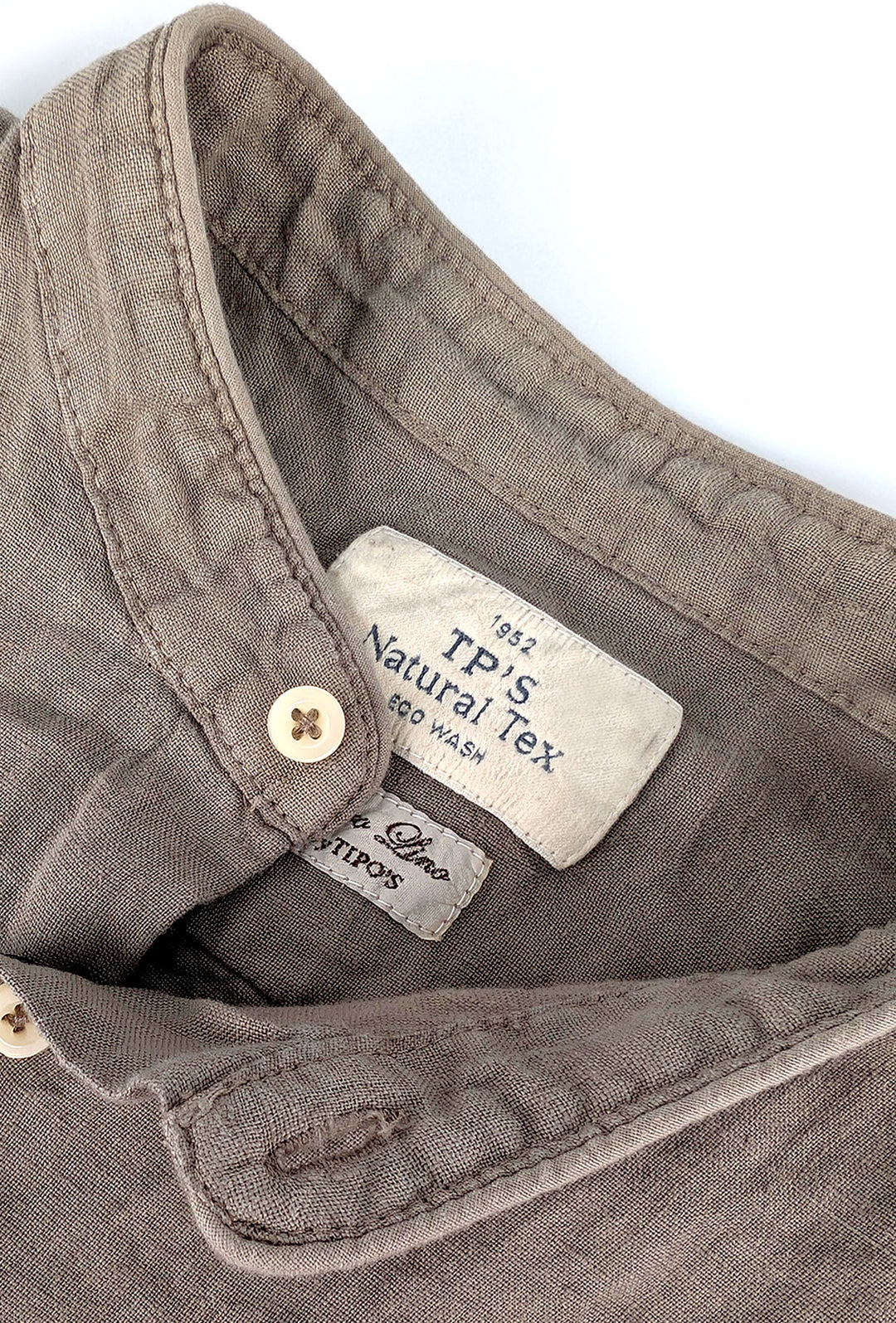 Camicia Mezze Maniche In Misto Lino JP 1880 - Colletto Alla Coreana, Vestibilità Moderna, Bottoni Grandi