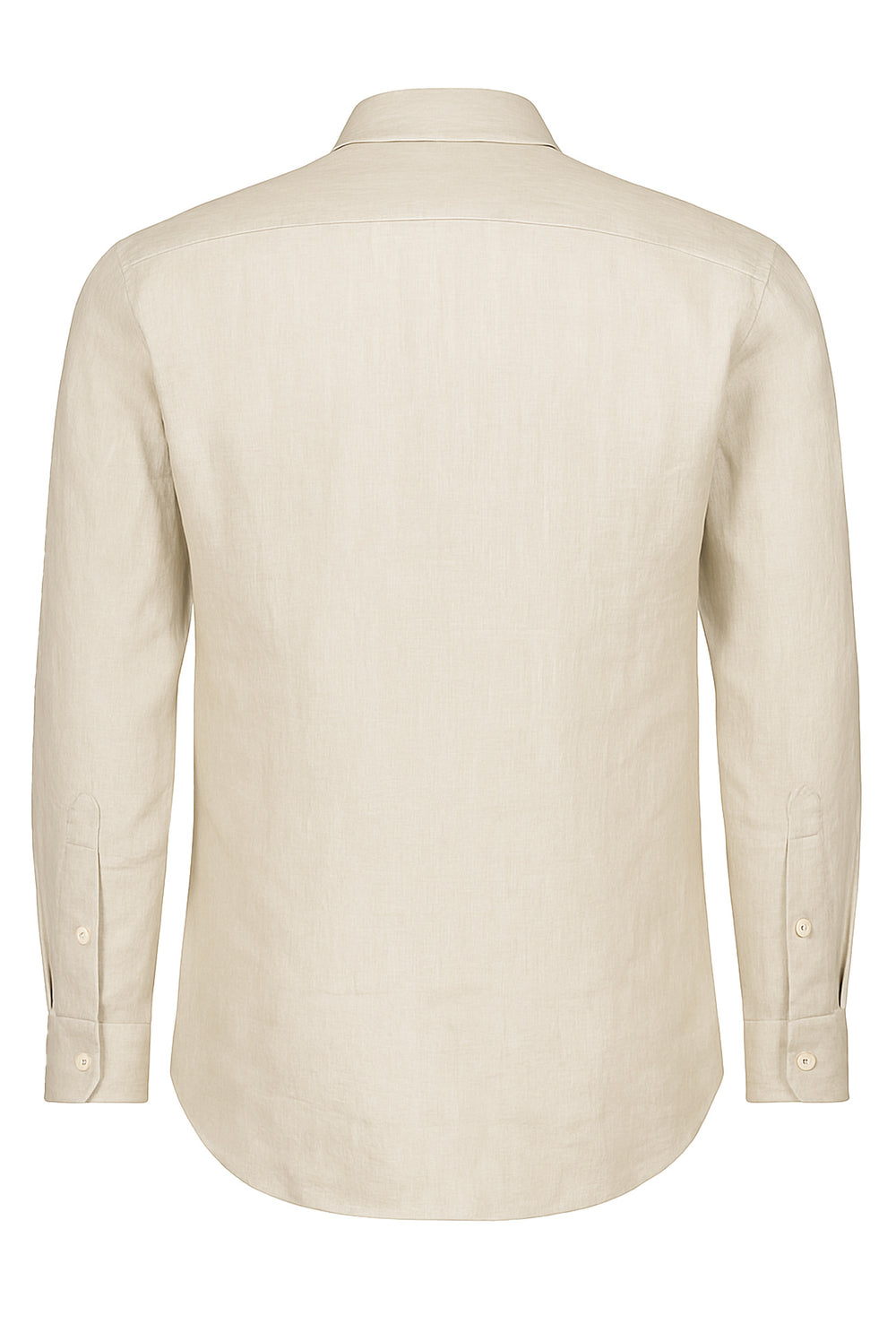 Camicia uomo manica lunga 100% Cotone semi slim fit - BEIGE CHIARO