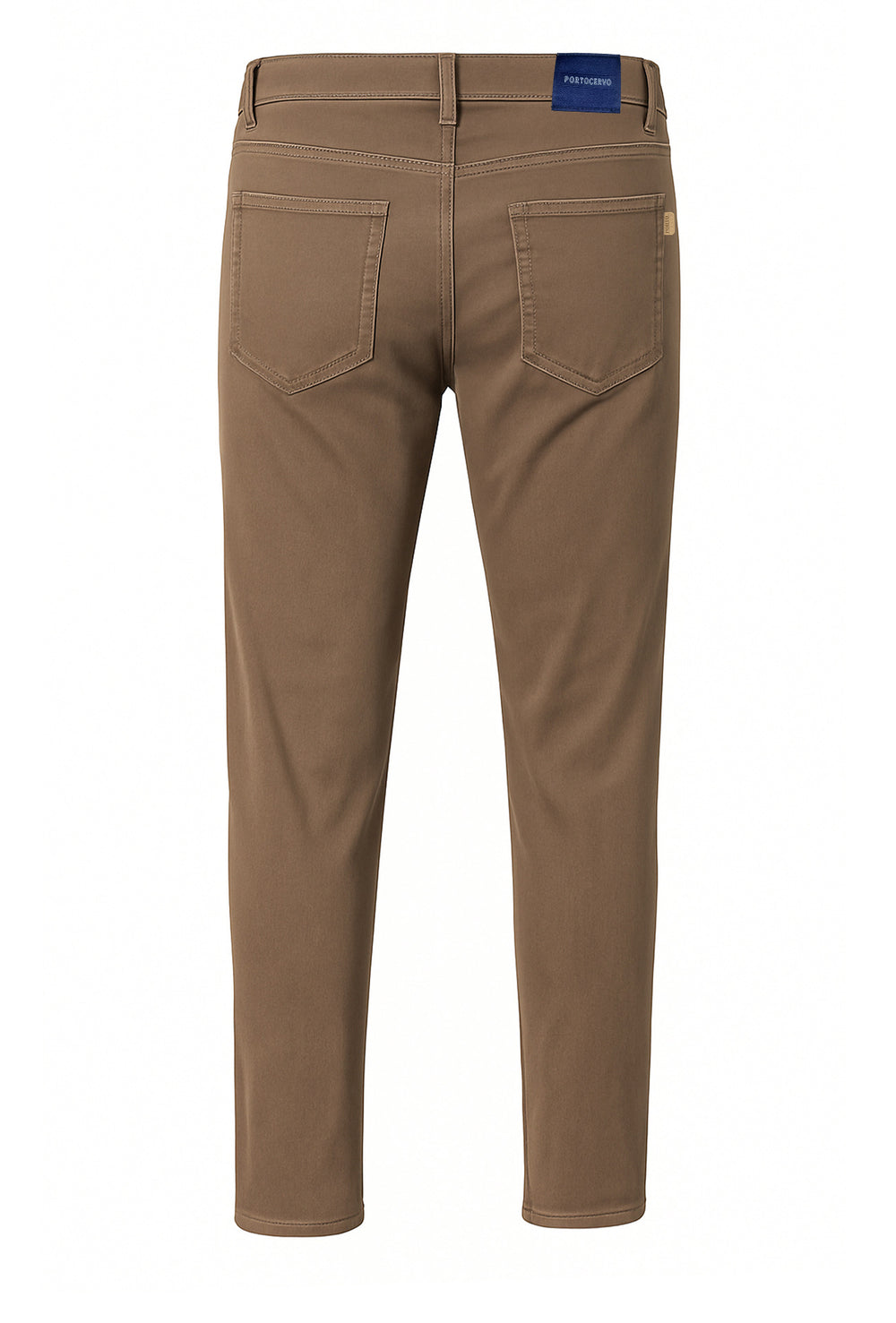 Pantalone Uomo 5 Tasche in gabardina stretch invernale - FANGO