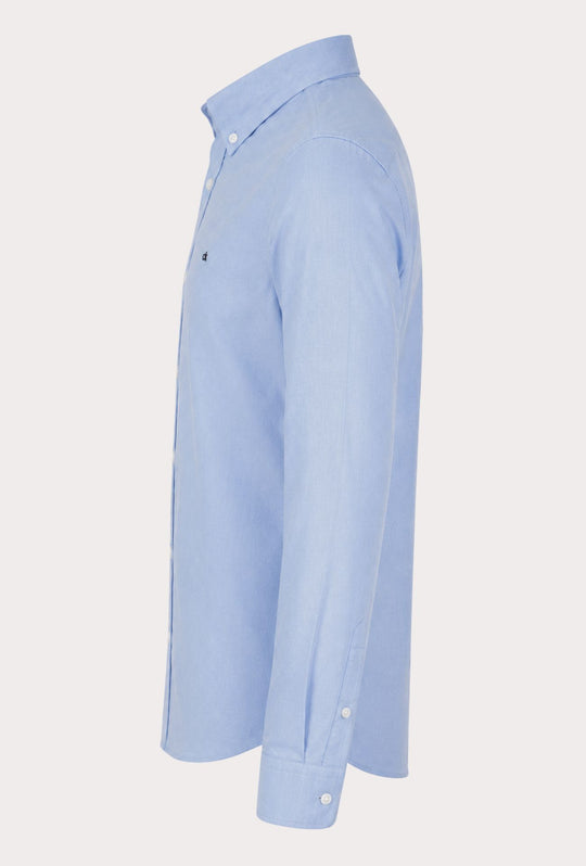 Camicia Uomo Calvin Klein manica lunga Button down semi slim fit - CELESTE