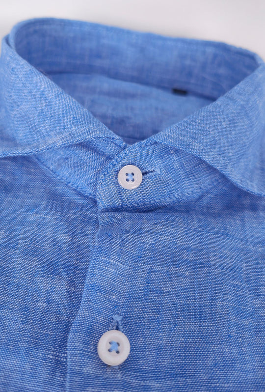 Camicia uomo 100% Lino fiammato Dresserd - DENIM