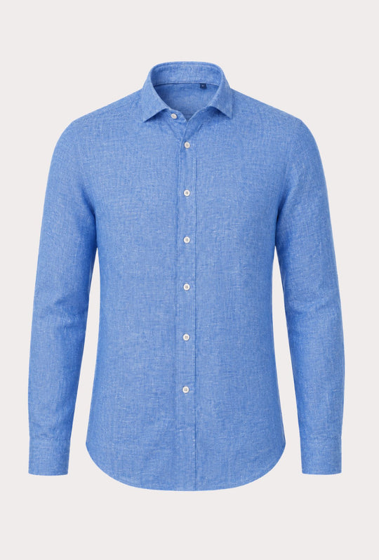 Camicia uomo 100% Lino fiammato Dresserd - DENIM
