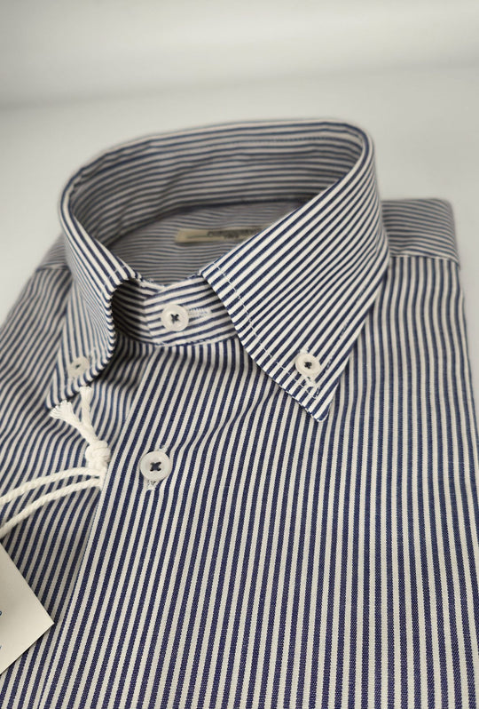 Camicia uomo Regular fit  Portocervo- RIGATO BLU