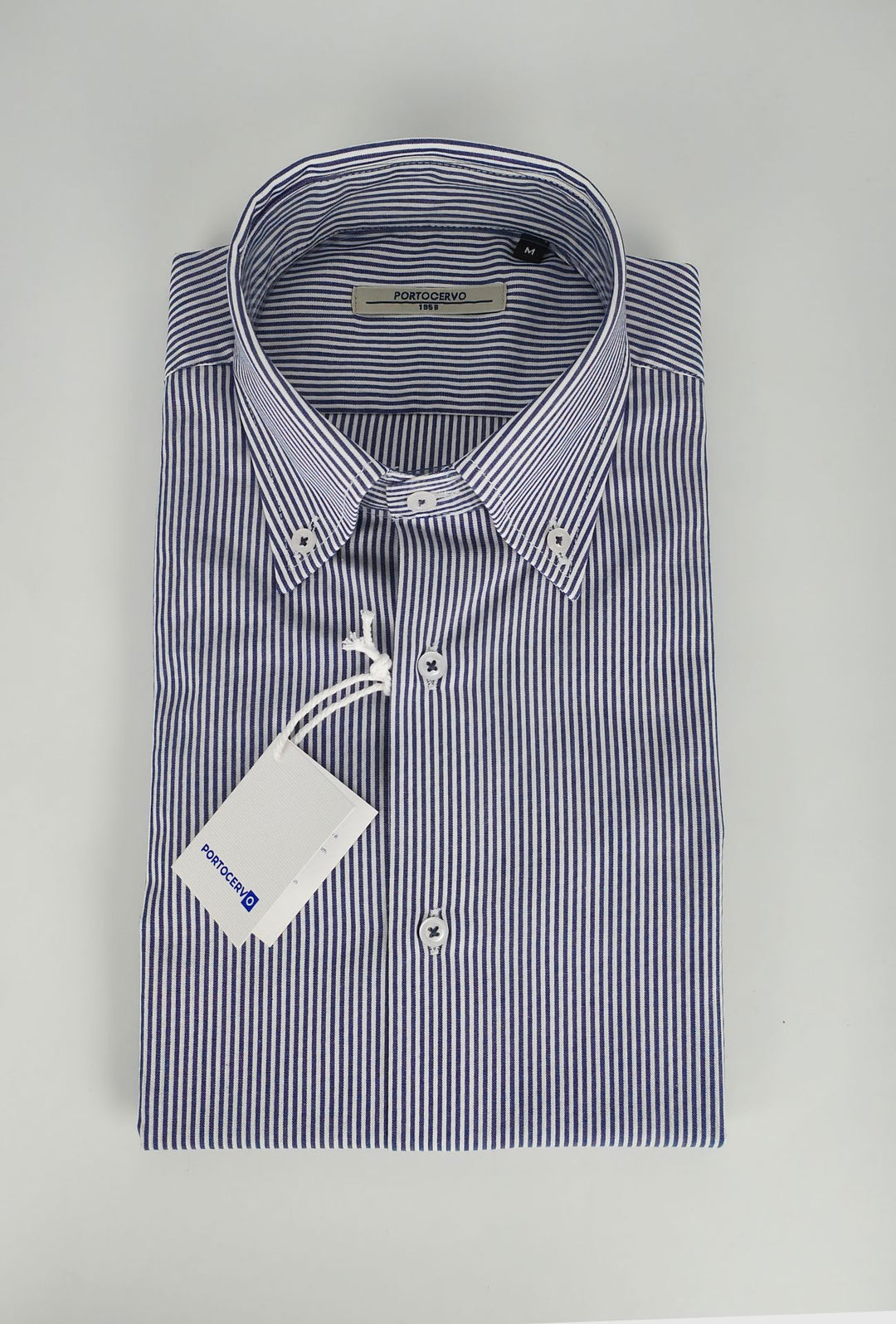 Camicia uomo Regular fit  Portocervo- RIGATO BLU