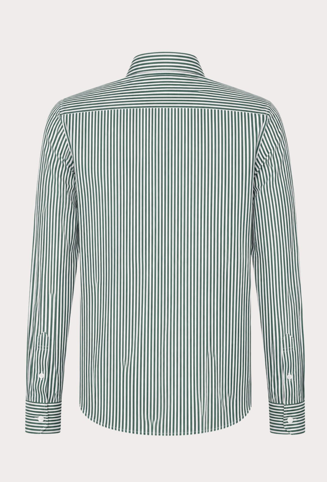 Camicia uomo manica lunga a righe 100% cotone made in italy - VERDE