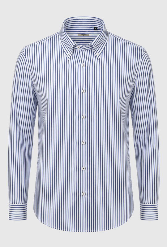 Camicia uomo Regular fit Portocervo -RIGHE BIANCHE E BLU