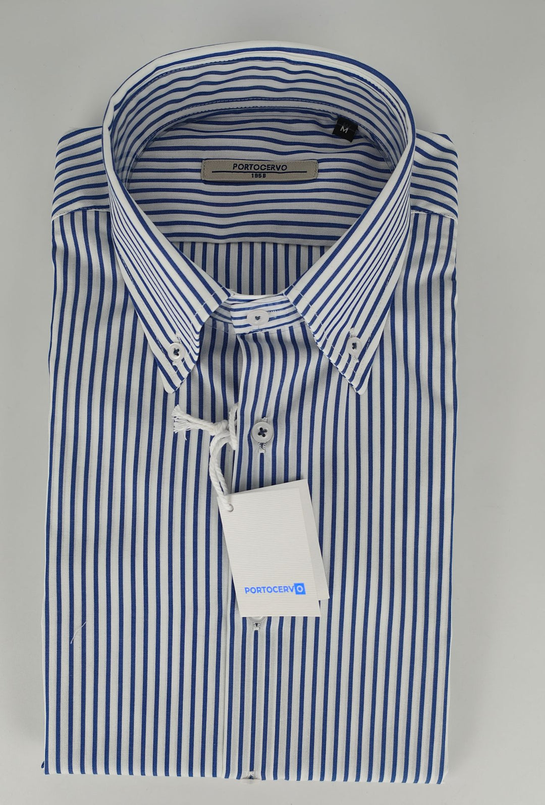 Camicia uomo Regular fit Portocervo -RIGHE BIANCHE E BLU