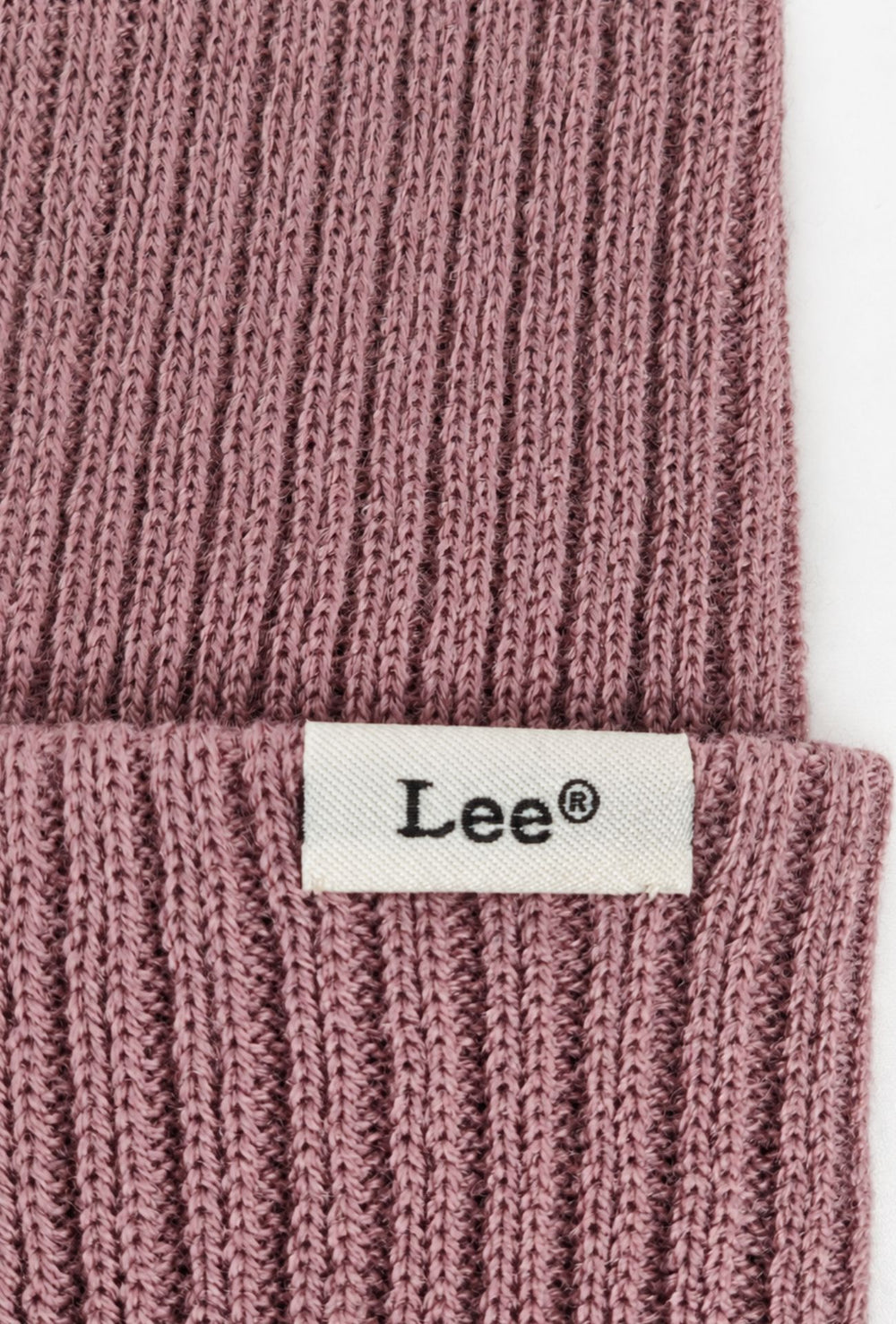 Berretto Donna Lee in Maglia a Costine con Risvolto- ROSA ANTICO