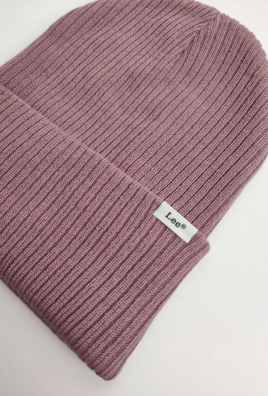 Berretto Donna Lee in Maglia a Costine con Risvolto- ROSA ANTICO
