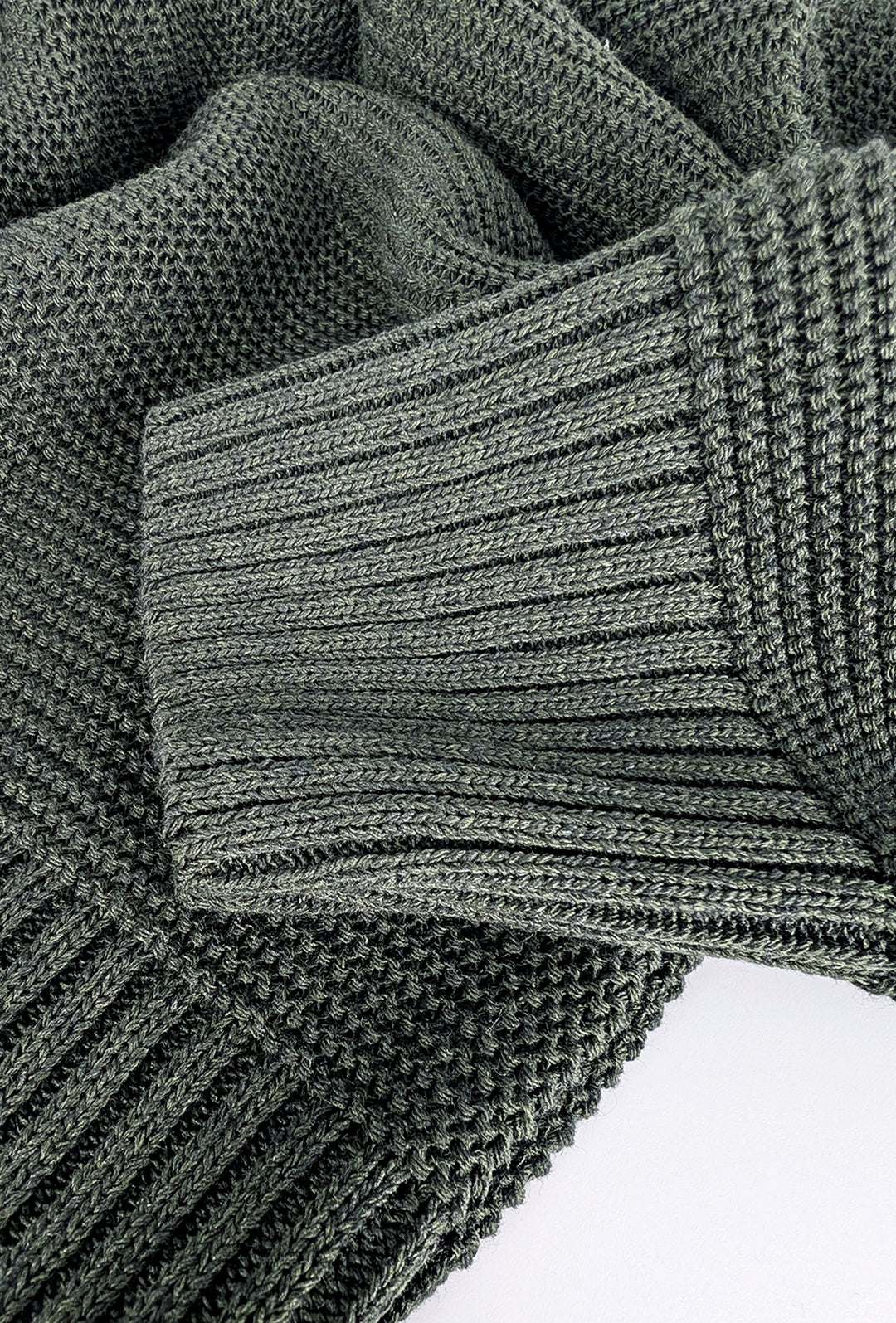 Cardigan uomo in filo maglia aperta con bottoni - VERDE BOSCO