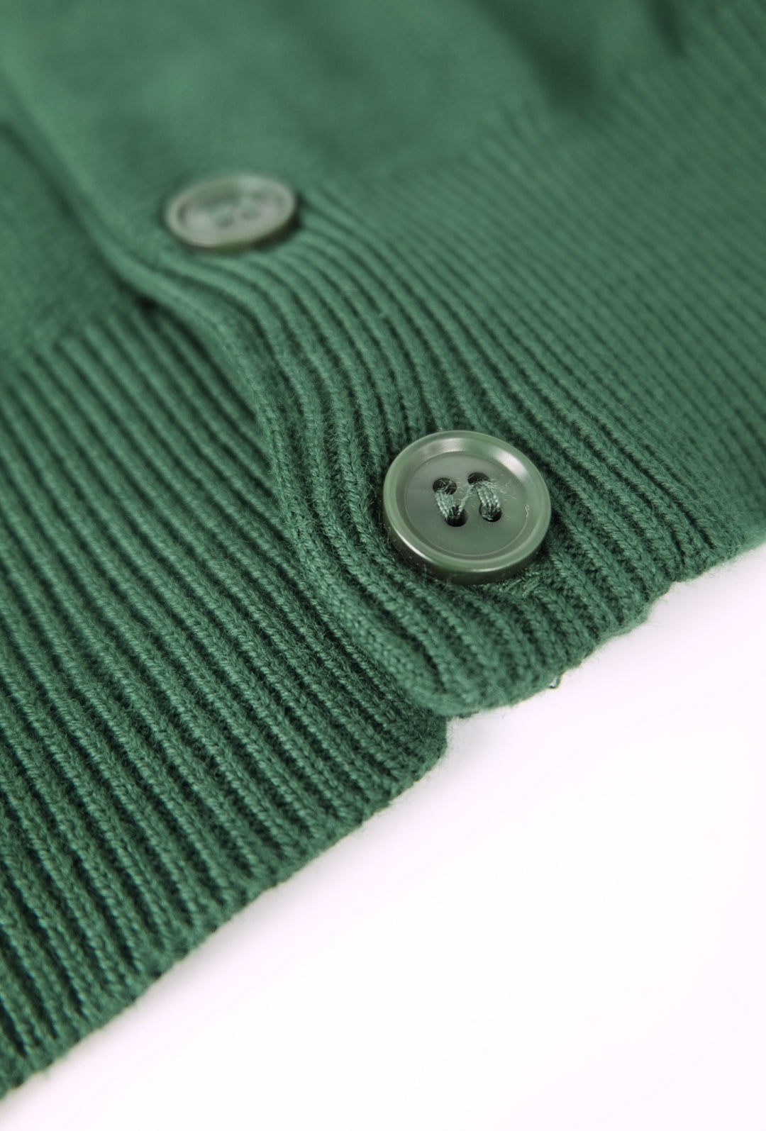 Cardigan uomo Maglione cotone trama lavorata con bottoni - VERDE