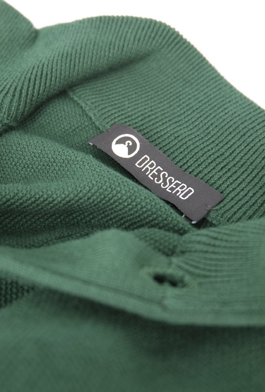 Cardigan uomo Maglione cotone trama lavorata con bottoni - VERDE