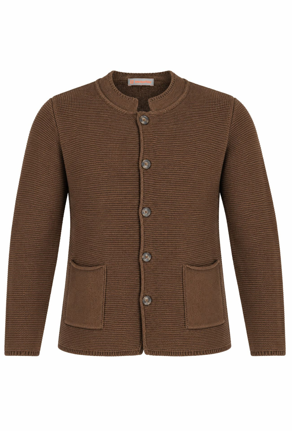 Cardigan Uomo Maglie in cotone con bottoni Giacca in maglia Semi Slim Fit  Dresserd - TABACCO