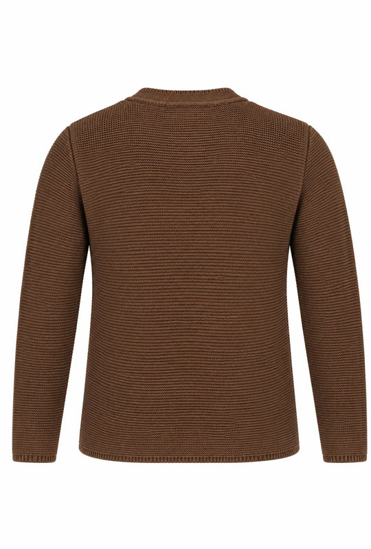 Cardigan Uomo Maglie in cotone con bottoni Giacca in maglia Semi Slim Fit  Dresserd - TABACCO