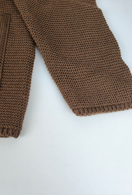 Cardigan Uomo Maglie in cotone con bottoni Giacca in maglia Semi Slim Fit  Dresserd - TABACCO