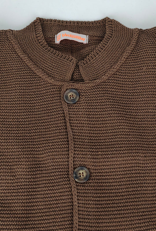 Cardigan Uomo Maglie in cotone con bottoni Giacca in maglia Semi Slim Fit  Dresserd - TABACCO