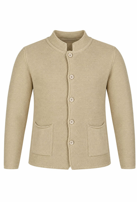 Cardigan Uomo Maglie in cotone con bottoni Giacca in maglia Semi Slim Fit  Dresserd - CAMMELLO